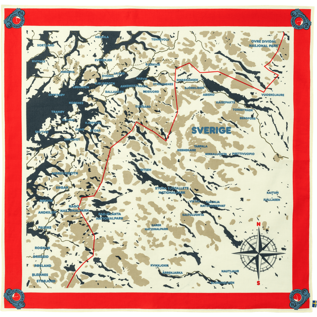 Swedish Map Scarf